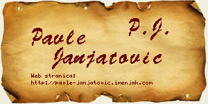 Pavle Janjatović vizit kartica